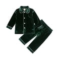 thumbnail image 1 of Conjuntos de pijamas familiares de tamaño adulto para mamá y papá, pijama de Navidad para bebé, niño y niña, pijama a juego de terciopelo dorado para niño, ropa de vestir para niño, pijama para niño, 1 of 4