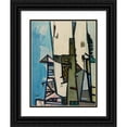 thumbnail image 1 of Jakob Weidemann 12x14 Black Ornate Wood Framed Double Matted Museum Art Print Titled: Composition II (1947), 1 of 5
