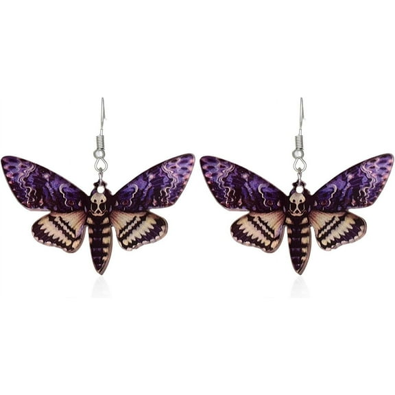 Statement Monarch Butterfly Earrings, Bright Colored Big Butterfly Wing Dangle Earrings for Women Jewelry