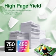 62XL Ink Cartridges Compatible for 62XL Ink Cartridge for Envy 5530 5540 5640 5660 7640 7645 Officejet 5740 8040 Series Printer ( 2-Pack,Tri-Color ,Black)