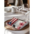 thumbnail image 6 of Puerto Rican Flag Cloth Napkins Set of 4 Reusable Dinner Napkins, Vintage Country Truck Flowers Wooden Grain Cocktail Napkin Washable Table Napkins for Wedding/Holiday Party/Baby Shower 20"x20", 6 of 7