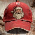 thumbnail image 5 of Yuanlong Unisex Christmas Baseball Cap Santa Printed All-Season Cap Vintage Washed Outdoor Sports Headwear, 5 of 5