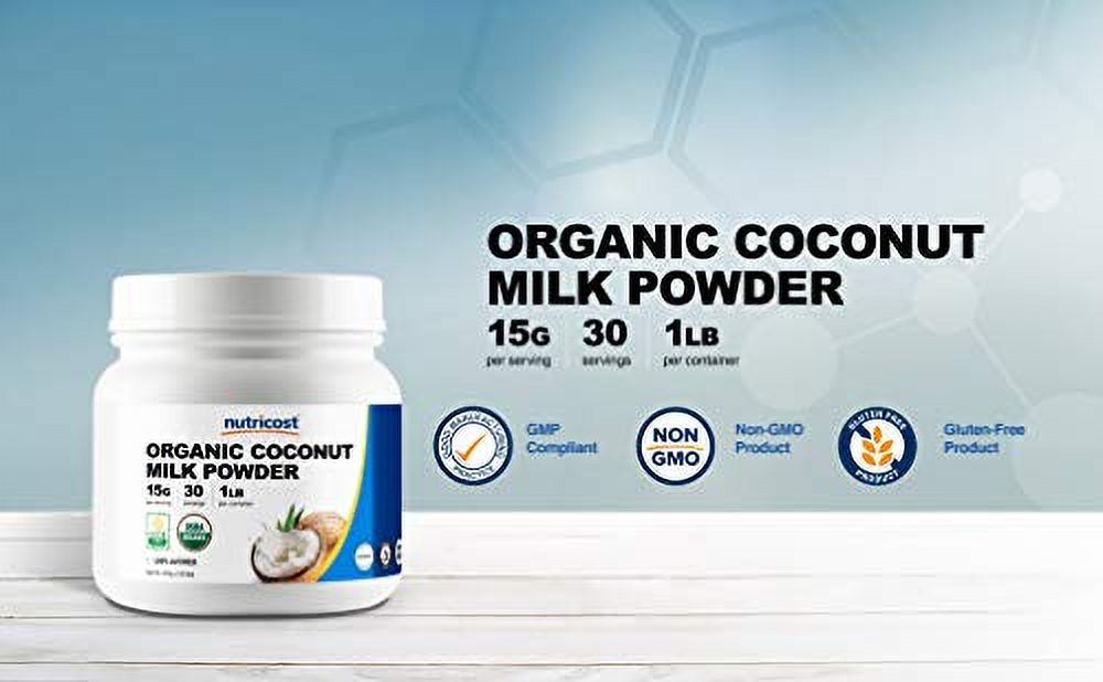 Nutricost Organic Coconut Milk Powder 1LB - Non-GMO, Certified Organic