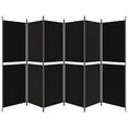 thumbnail image 2 of vidaXL 6-Panel Room Divider Black 300x180 cm Fabric, 2 of 5