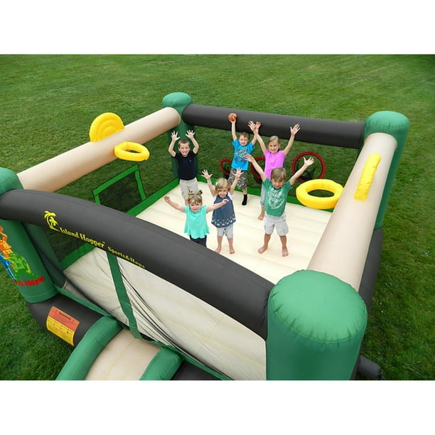 island hopper racing slide and slam recreational bounce house