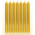 thumbnail image 4 of Hyoola 10" Rustic Mustard Yellow Dripless Dinner Candles Unscented Paraffin Wax with Cotton Wicks, 12-Pack, 4 of 9