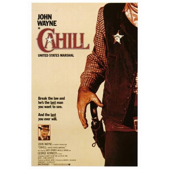 Pop Culture Graphics  Cahill U.S. Marshal Movie Poster Print - 27 x 40