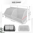 thumbnail image 2 of Wall Mounted Metal Hanging Storage Basket, Small Wire Mesh Organizer - Space Saving Container for Kitchen Bedroom and Home Organization (Black), 2 of 8