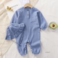 thumbnail image 7 of Baby Clothes Newborn Jumpsuit Girls Boys Muslin Spring Autumn Cotton Long Sleeve Infants Romper 0-24M (White,66 for 0-3M), 7 of 7