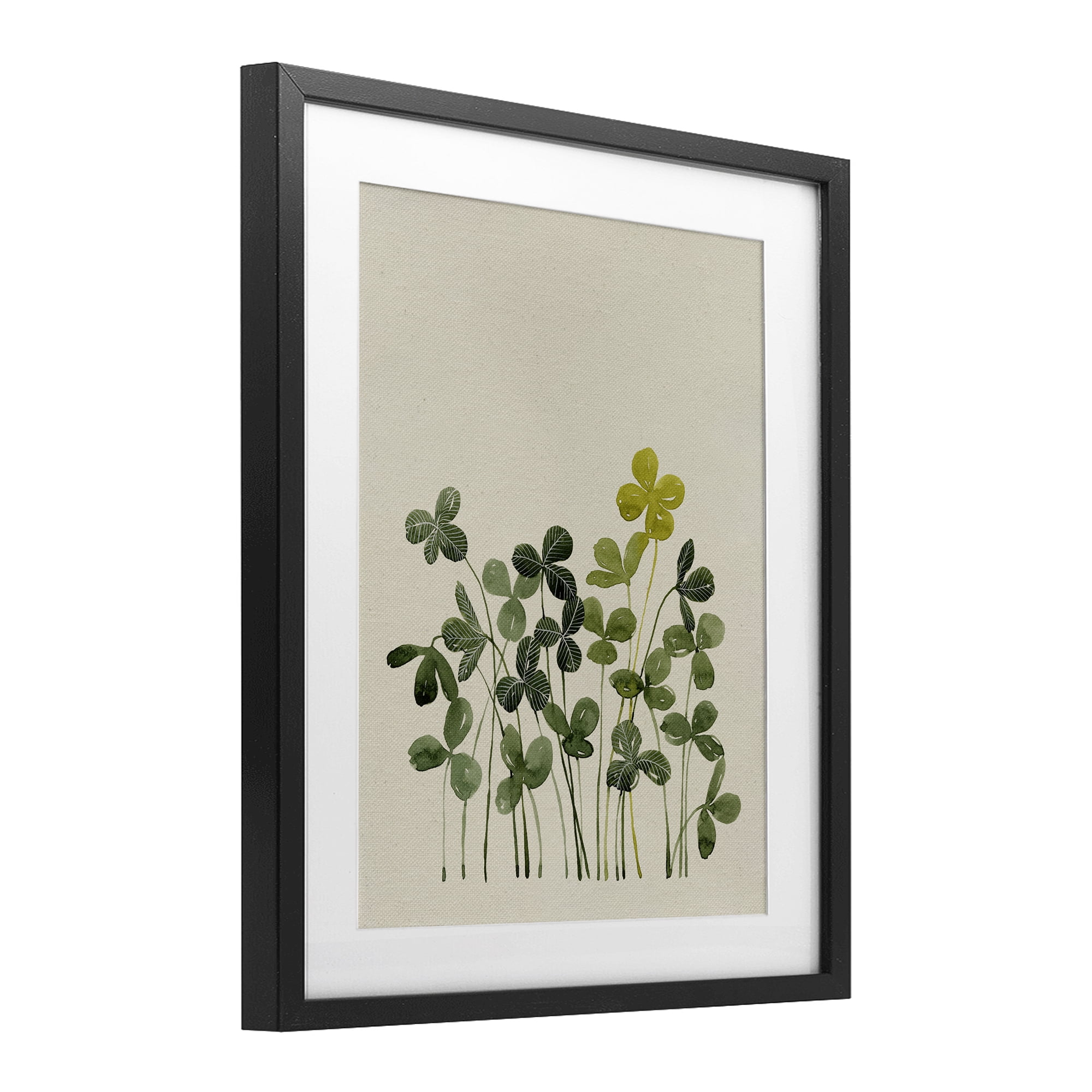Hidden Gems Botanicals Black Framed Print Under Glass, design by Grace Popp