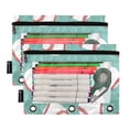 thumbnail image 2 of Baseball 2 Pack Pencil Pouch for 3 Ring Binder Smooth Zipper Folders with Pockets Clear Window Pencil Case, 2 of 6