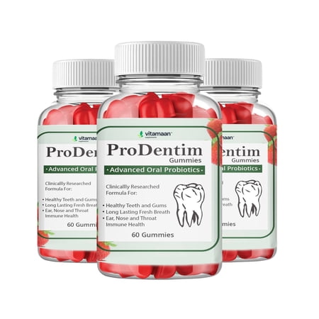 3-Pack Prodentim Gummies Dental Supplement for Teeth and Gums - 180 Gummies