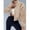 Khaki, variant on Womens Khaki Drop Shoulder Zip Up Fleece Jacket