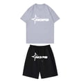 thumbnail image 1 of Playeras Básicas Algodon Hombre Conjunto De Dos Piezas De Camiseta Y Pantalones Cortos De Manga Corta Para Hombre Con Camisa Y Pantalón Corto, 1 of 3
