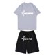 thumbnail image 1 of Playeras Básicas Algodon Hombre Conjunto De Dos Piezas De Camiseta Y Pantalones Cortos De Manga Corta Para Hombre Con Camisa Y Pantalón Corto, 1 of 3
