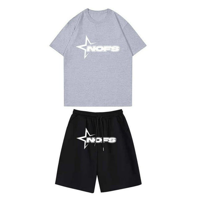 Playeras Básicas Algodon Hombre Conjunto De Dos Piezas De Camiseta Y Pantalones Cortos De Manga Corta Para Hombre Con Camisa Y Pantalón Corto