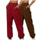 thumbnail image 1 of Puntoco Pantalones Deportivos Informales De Color Sólido Para Mujer De 2 Piezas, Pantalones Deportivos Holgados Con Mallas Para El Hogar, Marrón Xl (Cambiado A Xxl Para La Entrega), 1 of 4