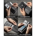 thumbnail image 5 of Airtag Wallet For Men- Bifold Leather Wallet Rfid Blocking With Id Window And Zipper Coin Pocket Bill Compartment Card Holder Wallet Gift For Men(airt, 5 of 5