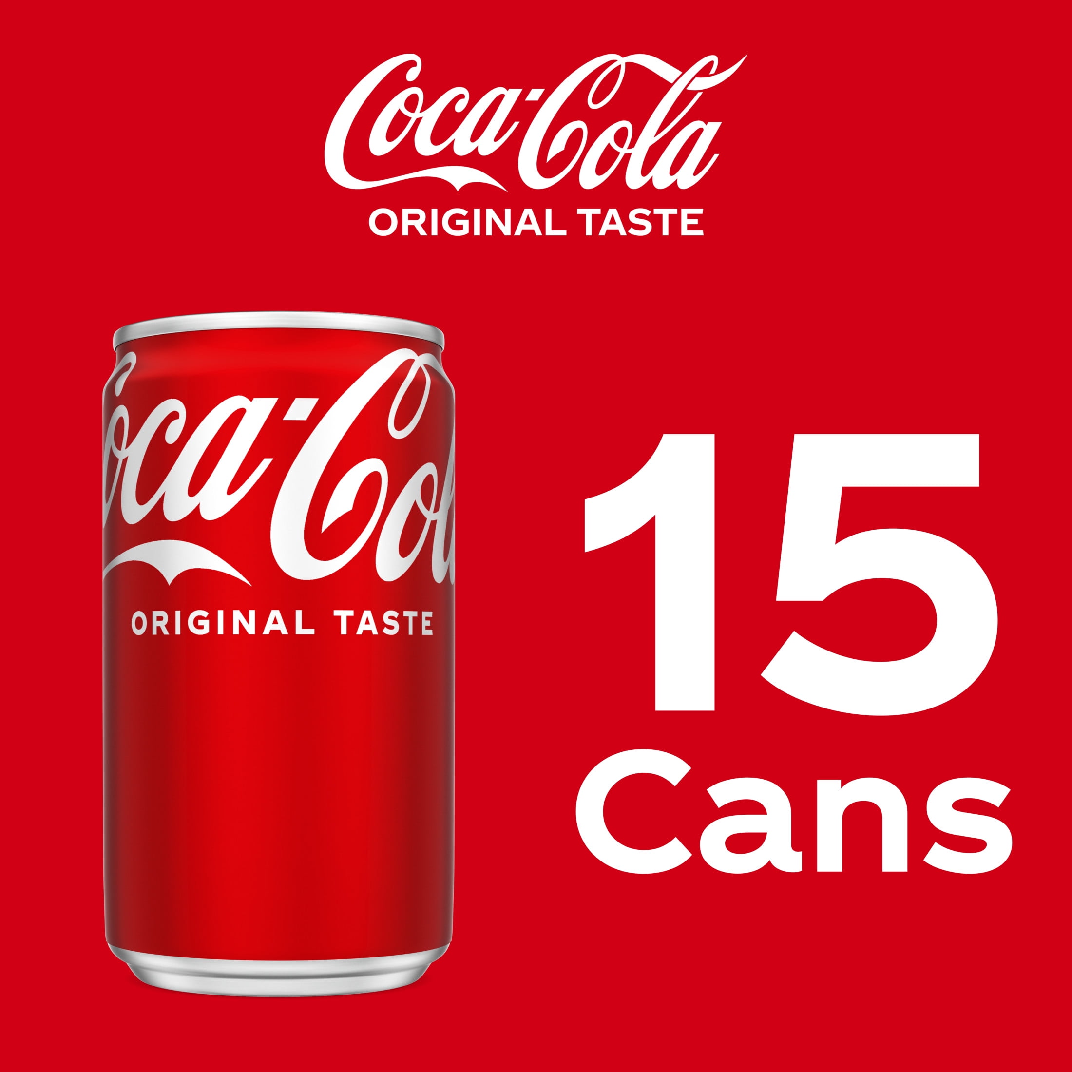 Coca-Cola Soda Pop Mini Cans, 7.5 fl oz, 15 Pack