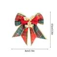 thumbnail image 3 of Christmas Decoration Red Christmas Bow with Jingle Bells for Christmas Tree 3.35x3.15in Crafts Gift Bows Classic Ribbon Bows Gift Boxes for Garland Wrapping,Wreath, 3 of 6