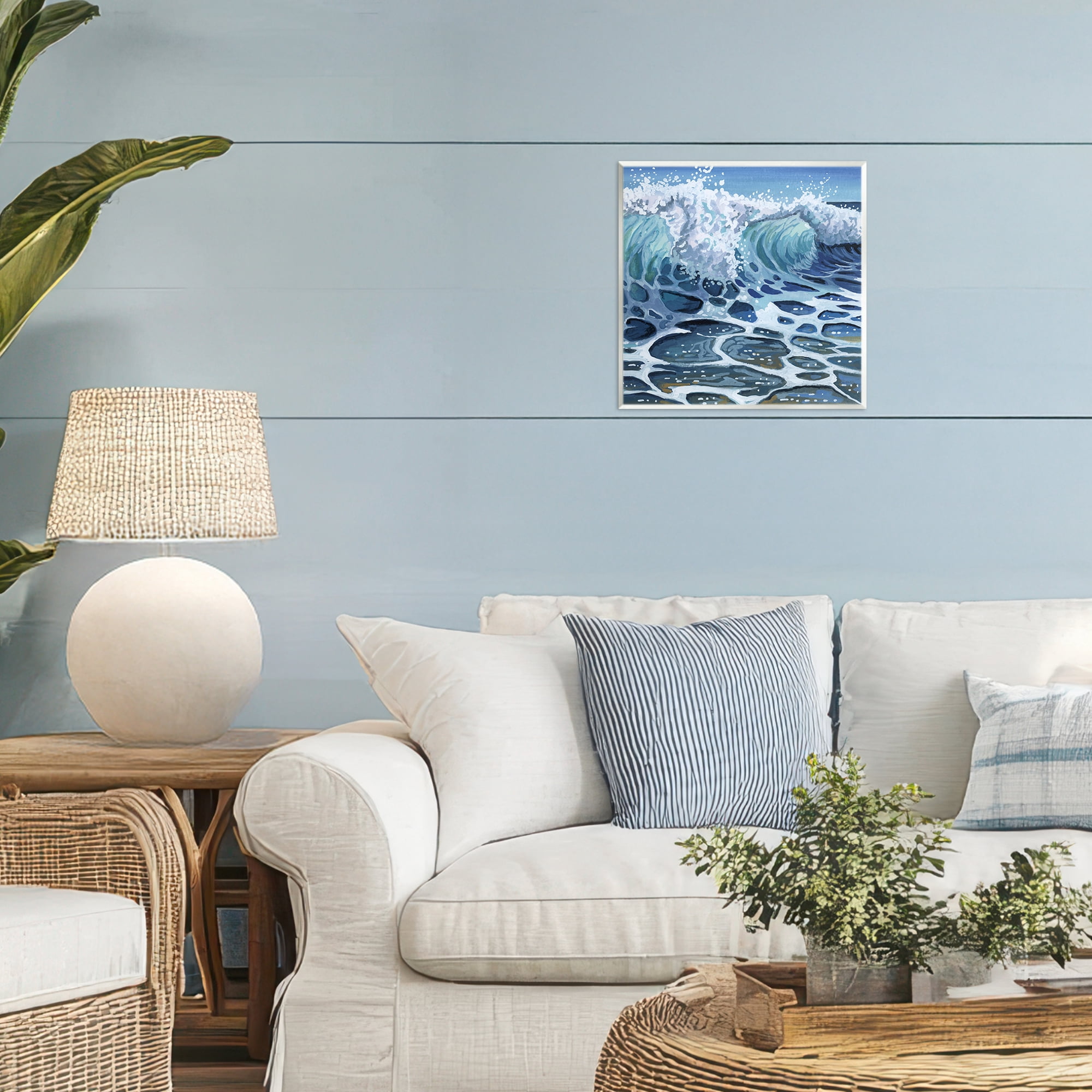 Stupell Industries Strong Crashing Waves on Beach Wall Plaque Art, design by Kate Jarvik Birch