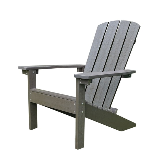 36.5" Espresso Gray Lakeside Faux Wood Adirondack Chair