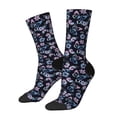 thumbnail image 2 of Uemuo Love Butterflies Pattern Women's Crew Socks, Soft Durable Breathable Moisture-Wicking with Odor Control Cotton socks, 2 of 9
