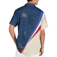 thumbnail image 5 of Youpwaven 250th Anniversary USA Shirt for Men, America 250 Merchandise Patriotic Button Down, 1776-2026 USA Flag Patchwork Casual Short Sleeve Top, 5 of 6