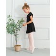 thumbnail image 5 of Stelle Ballet Leotard Flutter Sleeve with Separate Adjustable Tie Skirt Tights Ballerina Dancewear Combo for Girls,Black,8 Years, 5 of 7