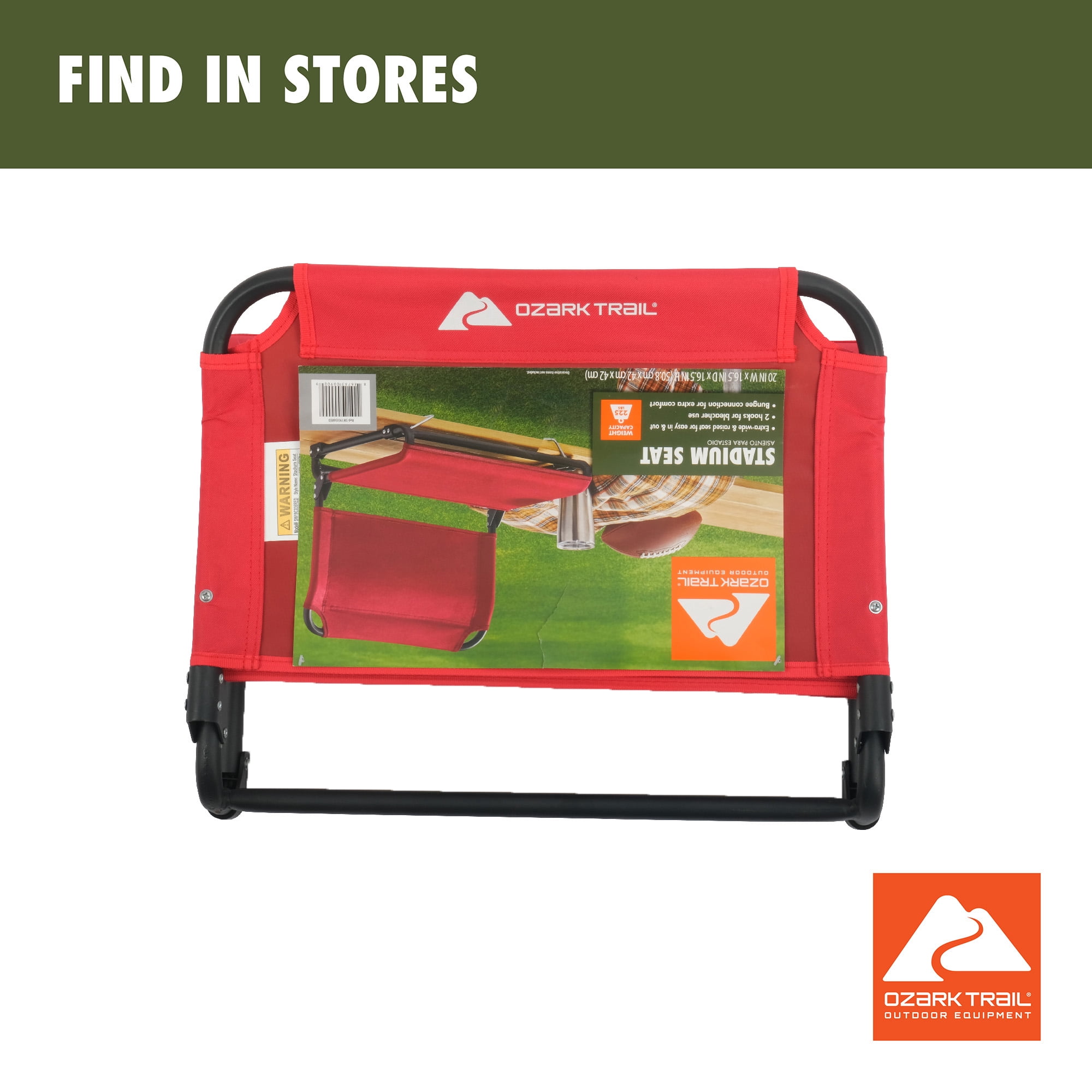 Ozark Trail Stadium Seat, Red