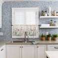 thumbnail image 6 of Half Window Curtain 36 Inches Long, Spring Floral Window Treatment Curtain Drapes, Watercolor Herbs Summer Botanical Rustic Small Tier Curtains for Bathroom Over Sink, 27.5"x36", 2 Panels, 6 of 7