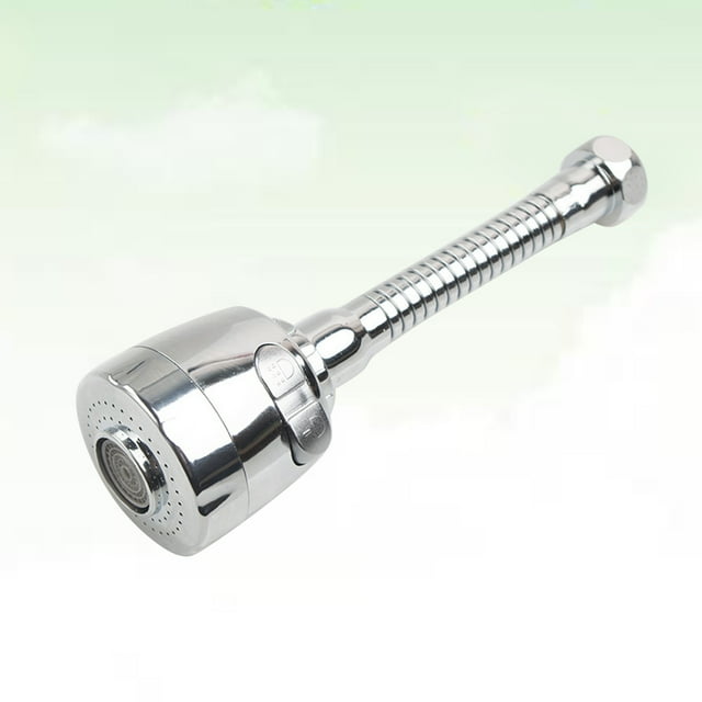 HAMPPLIES Silver Rotate Faucet WaterSaving Sprayer with 360 Degree Rotatable Design Stainless Steel for Sink Use