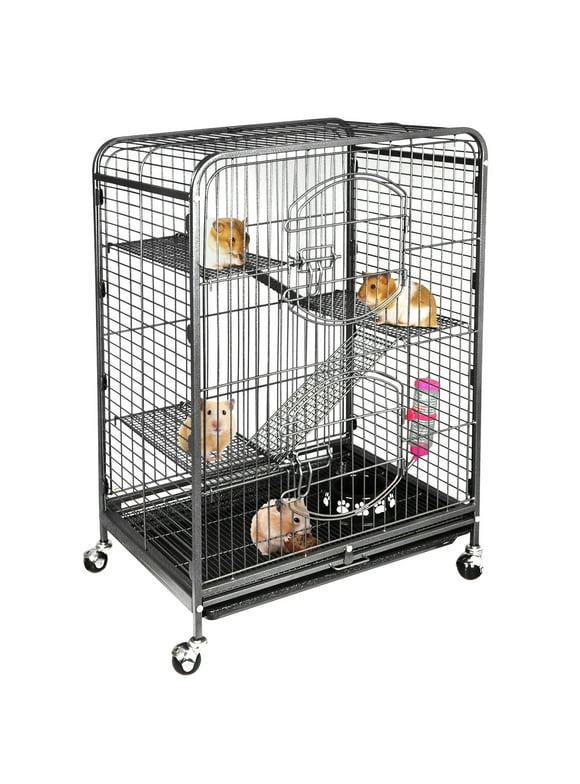 ZenStyle 37" Ferret Cage Rabbit Guinea Pig Chinchilla Rat Small Animal House Metal Frame 4 Levels
