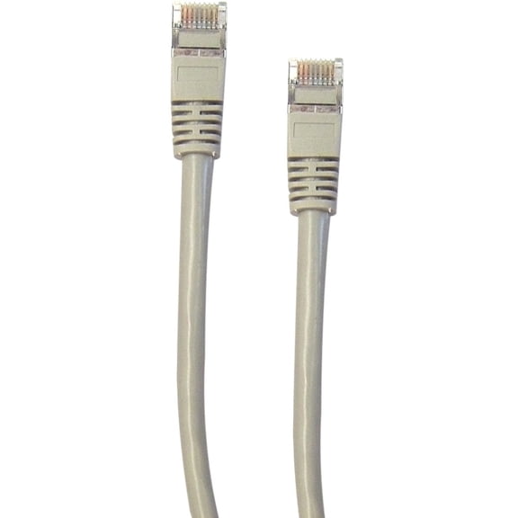 Shielded Cat6 Gray Ethernet Patch Cable, Snagless/Molded Boot, 1 foot