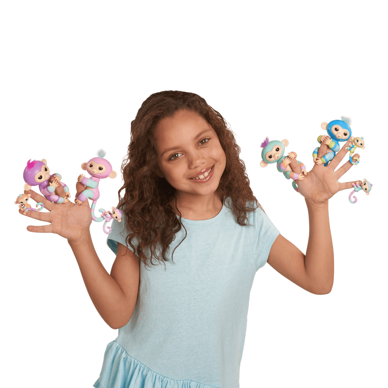 Fingerlings Baby Monkey & Mini BFFs - Billie & Aiden (Blue-Green