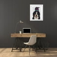 thumbnail image 3 of Fab Funky 20x24 White Modern Wood Framed Museum Art Print Titled - Bernese and Books, 3 of 4