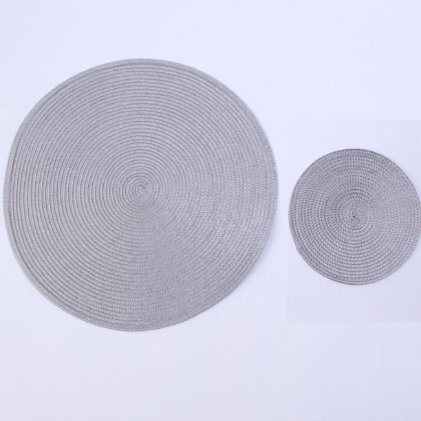 Tapete de Mesa Redondo, Individual Trenzado con Aislamiento Térmico, Tejido Antideslizante, 32 cm de Diámetro para Mesas de Comedor, Cocina, Uso en Cafeterías
