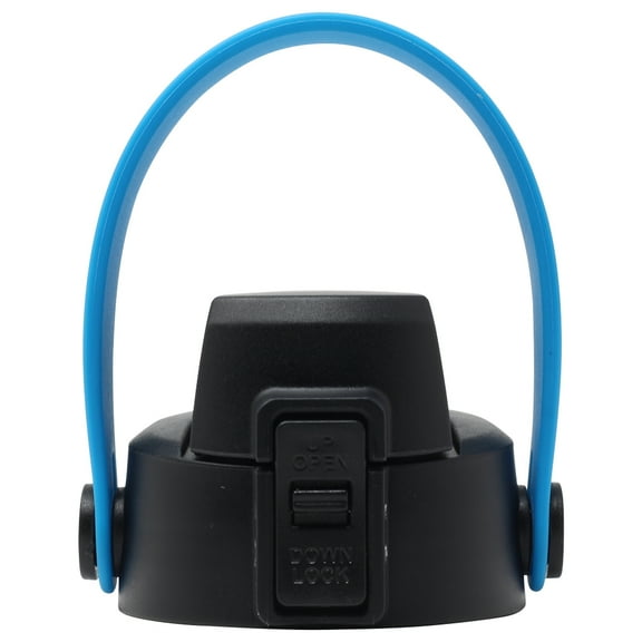 New Redesigned Aquatix 21 ounce FlipTop Bottle Cap with Removable SEA MIST BLUE Strap Handle