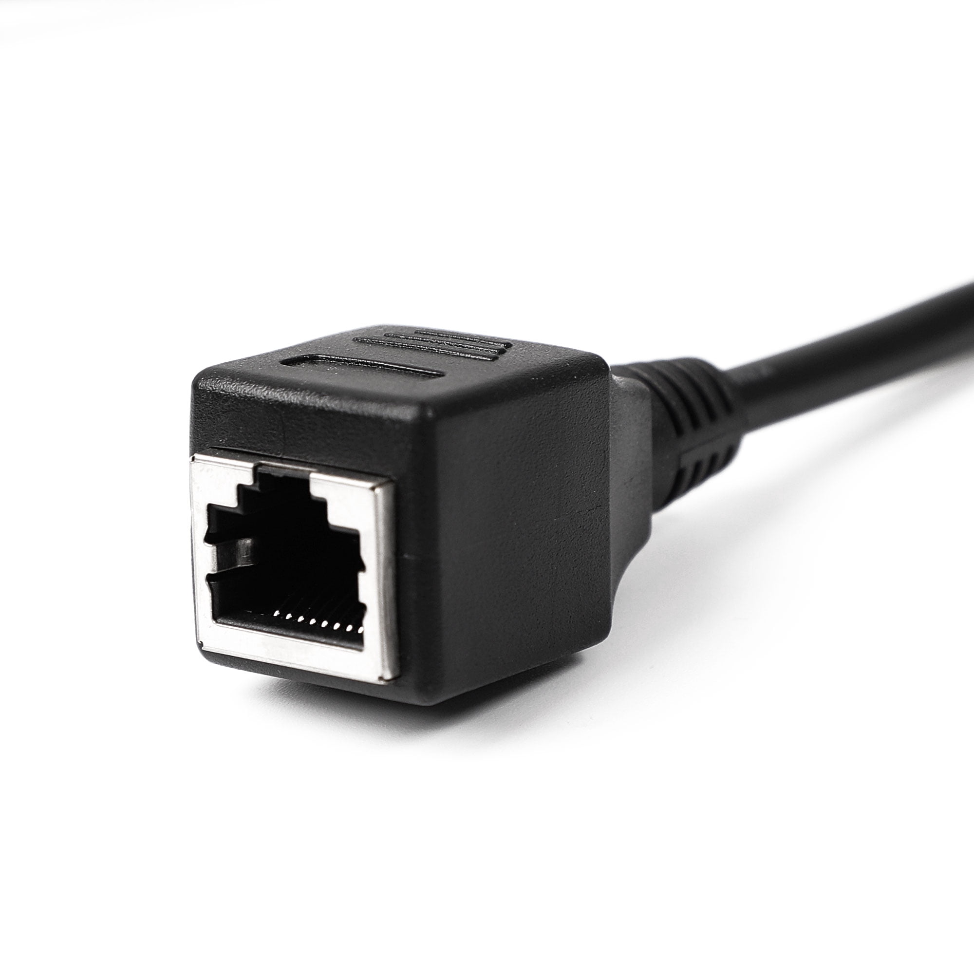Unique Bargains 2 Pcs 1ft Ethernet LAN Female to Female Network Cable RJ45 Extension Cord