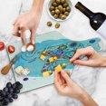 thumbnail image 4 of Elephant Cutting Board, Thailand Elephant Colored in Paisleys Aqua Background Watercolor Nature, Decorative Tempered Glass Cutting and Serving Board, in 3 Sizes, by Ambesonne, 4 of 5