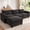 Black, variant on DoMaDing 109" Cloud Sectional L Shaped Sofa with Ottoman, Chenille Modular Couch for Living Room, Dark Gray