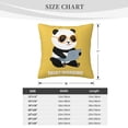 thumbnail image 4 of ZICANCN Decorative Throw Pillow Covers , Enjoy Working Panda Couch Sofa Decorative Knit Pillow Covers for Living Room Farmhouse 18"x18", 4 of 8