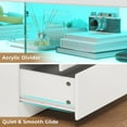 thumbnail image 5 of 8 Drawers Dresser with Light, Wooden Chest of Drawers with Open Compartment,Modern Wide LED Dresser for Bedroom Living Room,White, 5 of 9