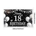 thumbnail image 2 of Yatrandify Decorative Design Happy 18th Birthday Banner Balloon Decoration Party Decoration for Birthday Party Indoor Decoration Photo Shoot, 2 of 7