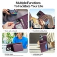thumbnail image 5 of Wallet Case for iPhone 13 Pro Compatible with Mag-Safe for Men Women, Detachable Magnetic 2-in-1 PU Leather Wallet Phone Case Cover with Folio Card Slot Holder for iPhone 13 Pro, Purple, 5 of 10