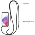 thumbnail image 3 of Crossbody Case for Samsung Galaxy A52 5G with Lanyard Strap Adjustable Rope Liquid Silicone Soft Cover,Black, 3 of 5