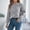 Gray, variant on Sweaters for Women, Boat Neck Puff Long-Sleeve Knit Pullover Top for Casual Fall Outerwear