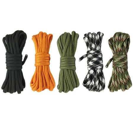 

9 Cores Paracord 5m Outdoor Tent Camping Survival Cord Lanyard (Black)