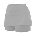 thumbnail image 4 of CAIVO Womens Pocket Skirt Casual Solid Color Tennis Yoga Sport Active Skirt Shorts Skirts Cozy Dailywear, 4 of 6