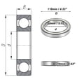 thumbnail image 4 of Roulements à Billes Rainure Profonde 6916ZZ 80x110x16mm 1 Pce Roulements Lubrifiés pour Trottinette Planche à Roulettes Roue, 4 of 6